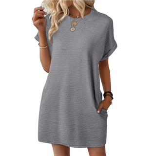 SHA™ - Lässiges Minimalistisches Sommerkleid mit Rundhalsausschnitt
