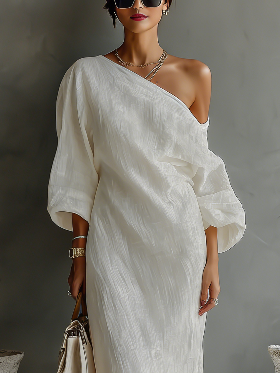 Isabella | Fließendes Kleid Off-Shoulder