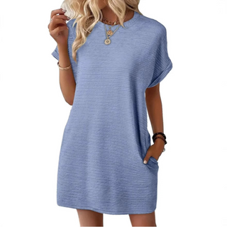 SHA™ - Lässiges Minimalistisches Sommerkleid mit Rundhalsausschnitt