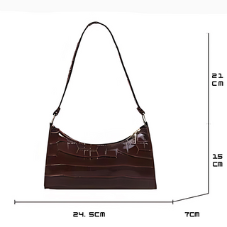 Olivia - Glänzende Veganlederhandtasche