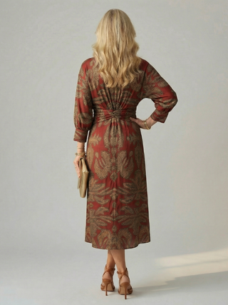 Lune | Natürliches Wickel-Midikleid