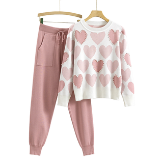 Salome - Schickes Herzmuster Zweiteiliges Set