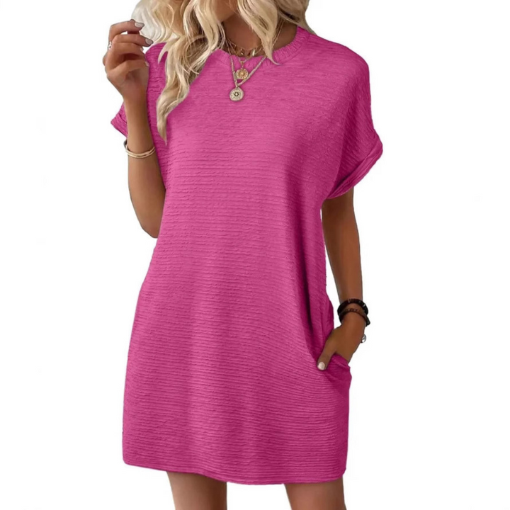 SHA™ - Lässiges Minimalistisches Sommerkleid mit Rundhalsausschnitt