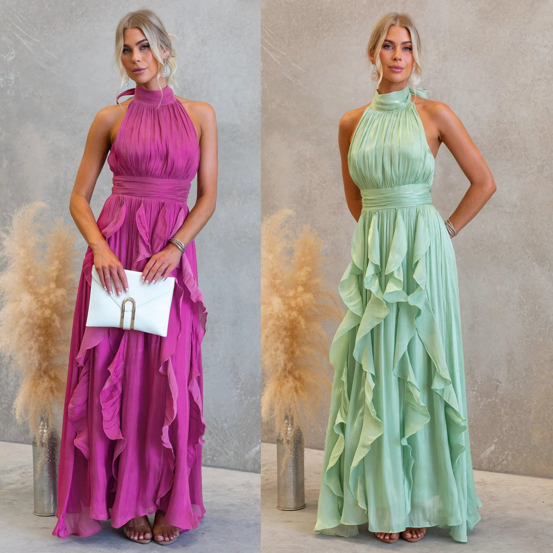 Celestia | Rüschenshirt Maxi-Kleid