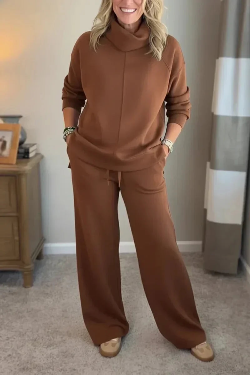 Quinn - Lässiges Turtleneck-Zweiteiler-Set