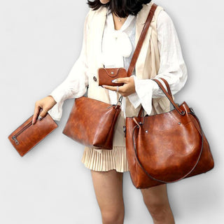 Olivia - 4-teiliges Vintage-Taschen-Set