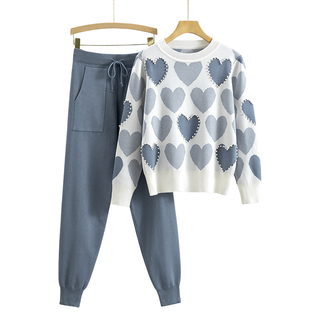 Salome - Schickes Herzmuster Zweiteiliges Set