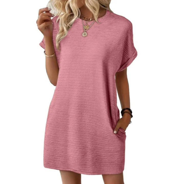 SHA™ - Lässiges Minimalistisches Sommerkleid mit Rundhalsausschnitt