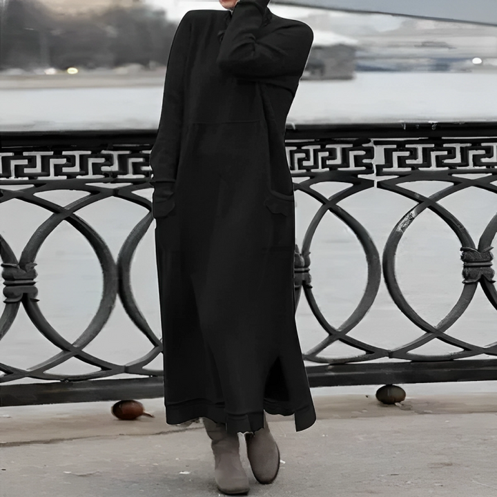 Gerda™| Lange Strickkleid