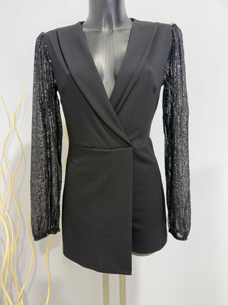 Araminta - Eleganter schwarzer Jumpsuit