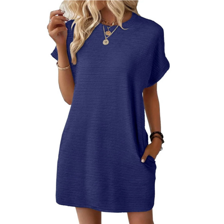 SHA™ - Lässiges Minimalistisches Sommerkleid mit Rundhalsausschnitt