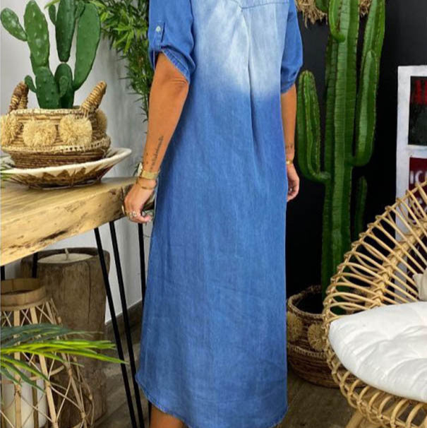 Yazmin™| Kleid im Denim-Look