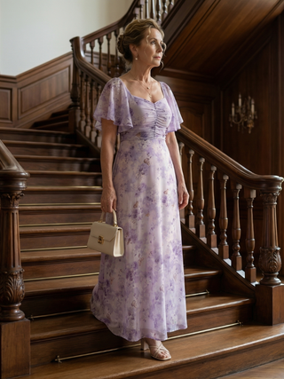 Vaelis | Midi-Kleid mit Flügelärmel