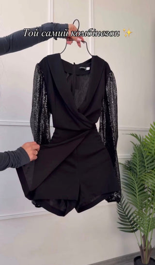 Araminta - Eleganter schwarzer Jumpsuit