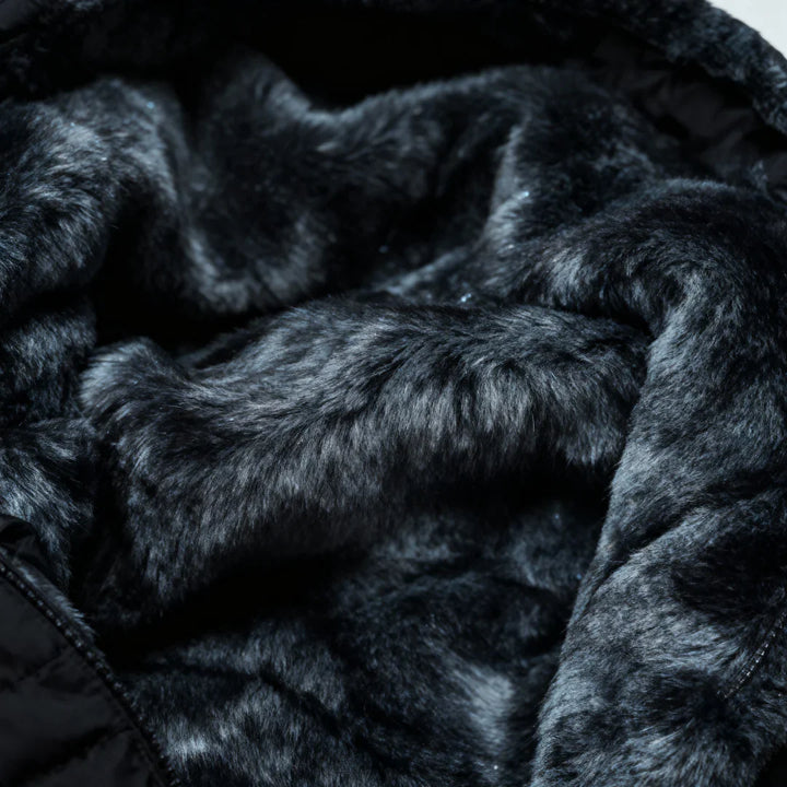 Marian | Slim-Fit Wintermantel mit Fellkapuze