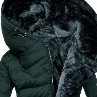 Marian | Slim-Fit Wintermantel mit Fellkapuze