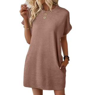 SHA™ - Lässiges Minimalistisches Sommerkleid mit Rundhalsausschnitt