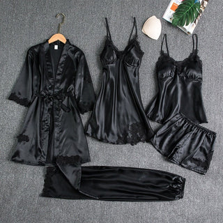 Lella | Fünfteiliges Nachtwäsche-Set