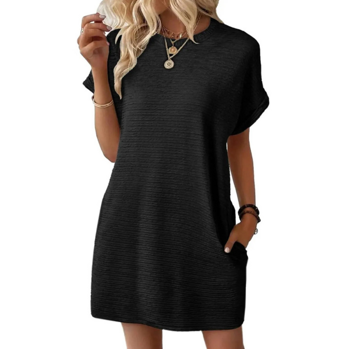 SHA™ - Lässiges Minimalistisches Sommerkleid mit Rundhalsausschnitt