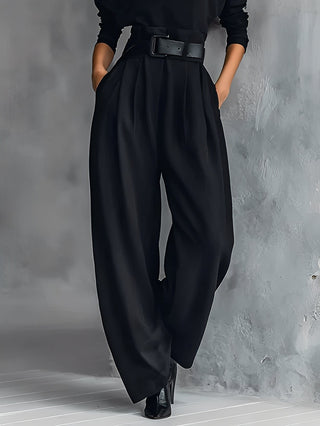 Mia - Poloshirt-Hals Gerade-Bein Jumpsuit