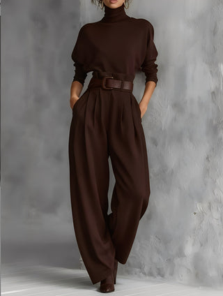 Mia - Poloshirt-Hals Gerade-Bein Jumpsuit