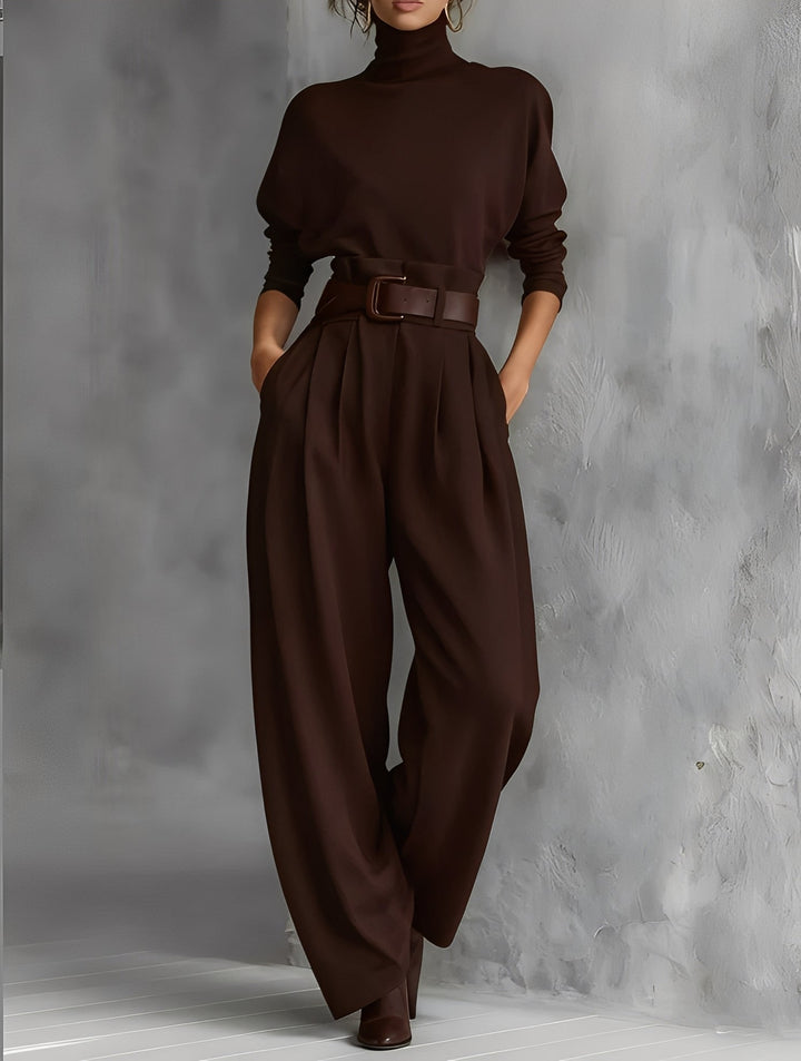 Mia - Poloshirt-Hals Gerade-Bein Jumpsuit