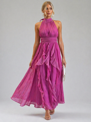 Celestia | Rüschenshirt Maxi-Kleid