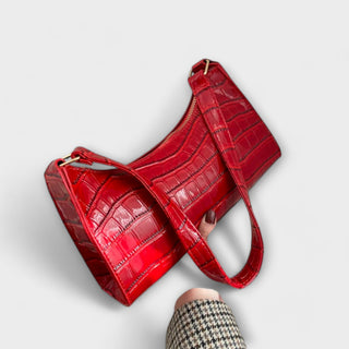 Olivia - Glänzende Veganlederhandtasche