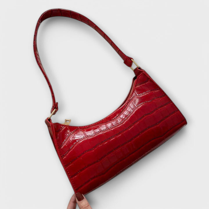 Olivia - Glänzende Veganlederhandtasche