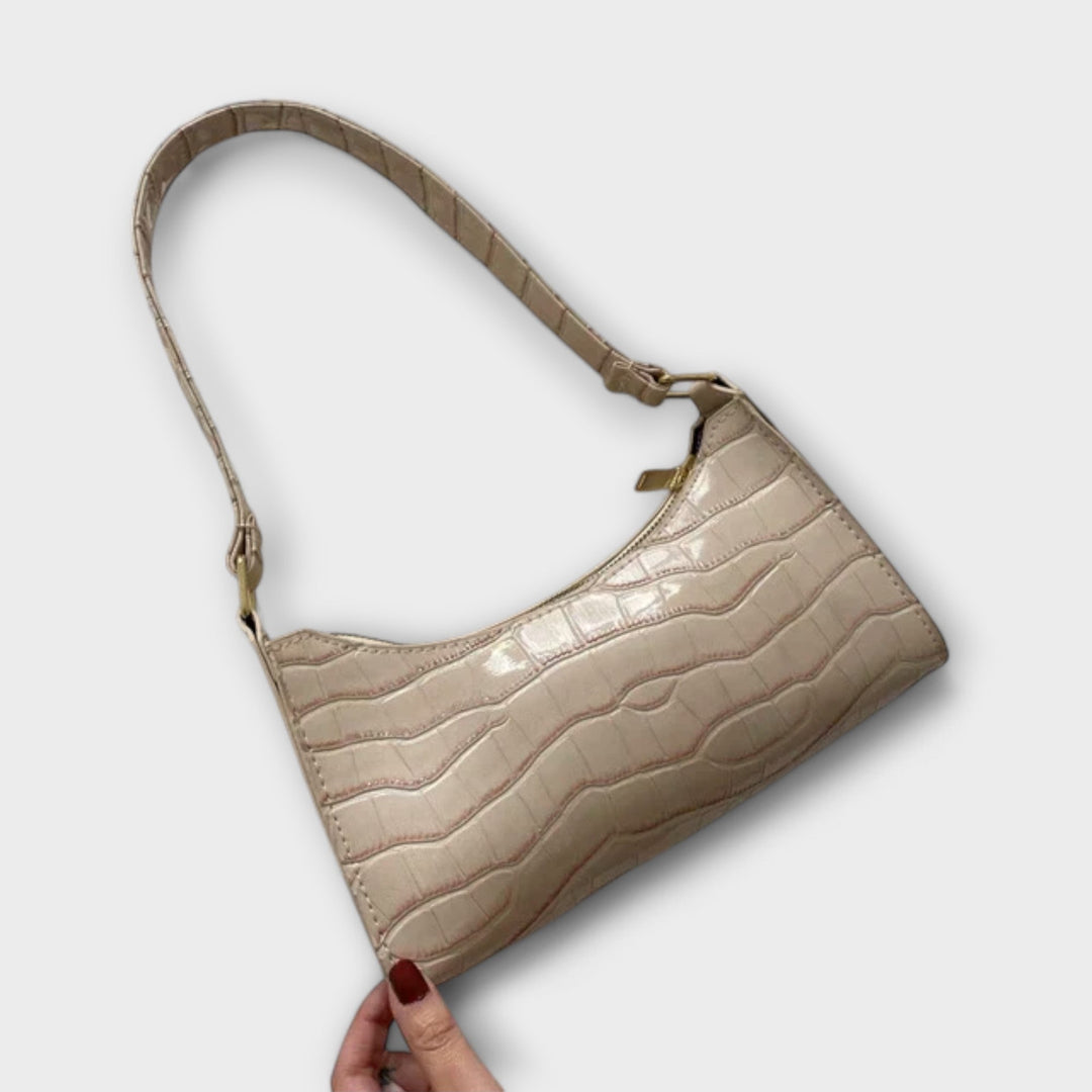 Olivia - Glänzende Veganlederhandtasche