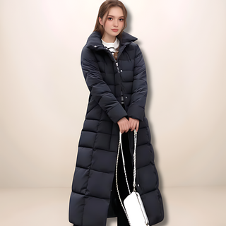 Deborah | Langer Warmer Wintermantel mit Fellkapuze