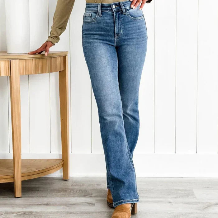 Roswitha | Hochgeschnittene Gerade Jeans