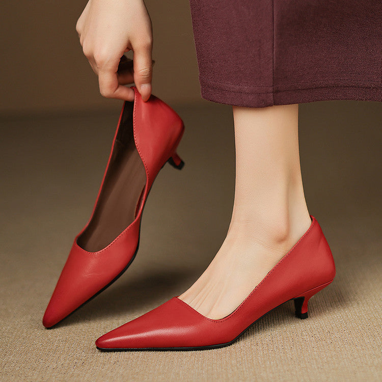 Orlisse Veganleder Kitten Heel Pumps