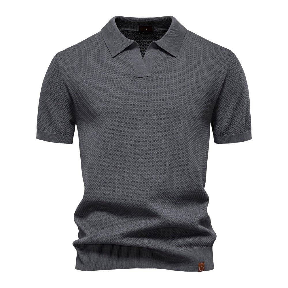 August | Casual strukturiertes Polo-shirt