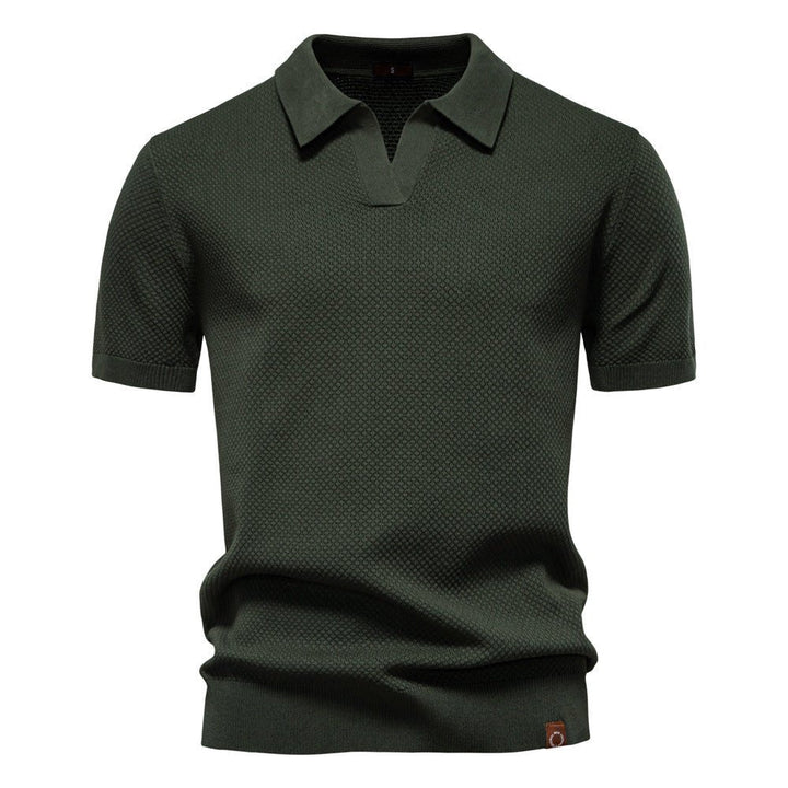 August | Casual strukturiertes Polo-shirt