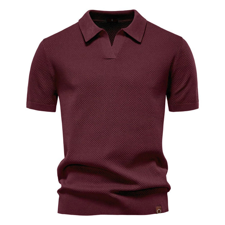 August | Casual strukturiertes Polo-shirt