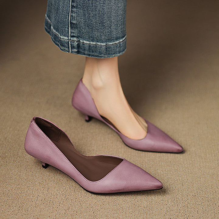 Orlisse Veganleder Kitten Heel Pumps