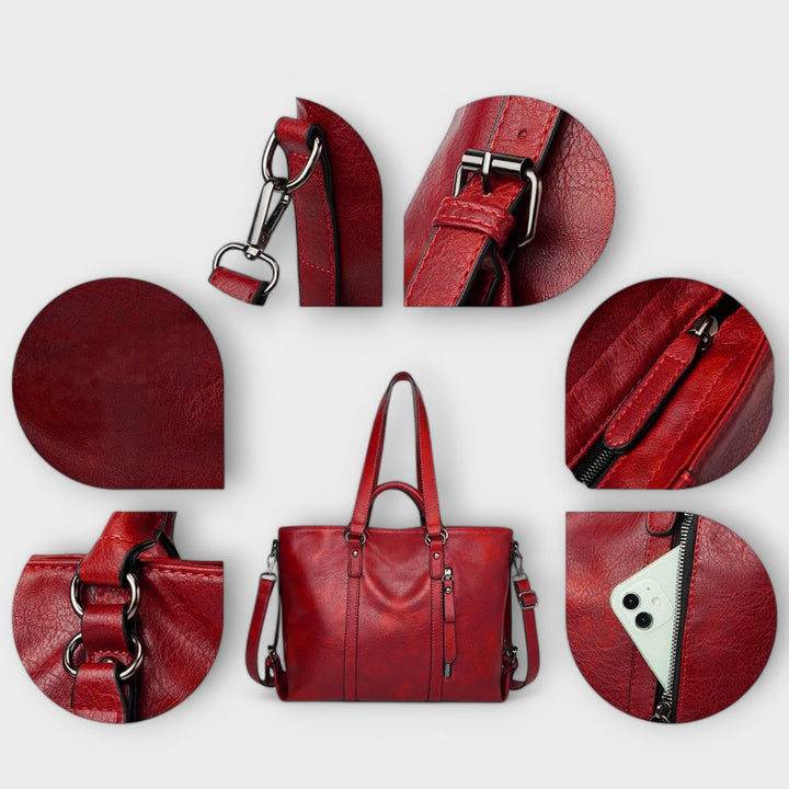 Olivia - Große Veganlederhandtasche