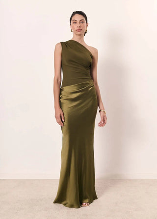 Maxikleid mit Schuldgefühl aus Satin
