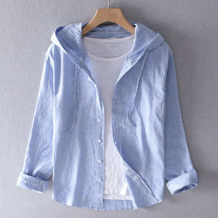 Edith | Luftige Bluse mit Kapuze