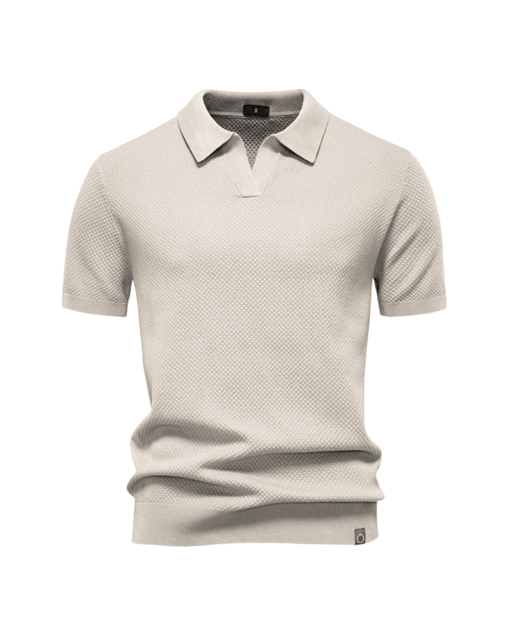 August | Casual strukturiertes Polo-shirt