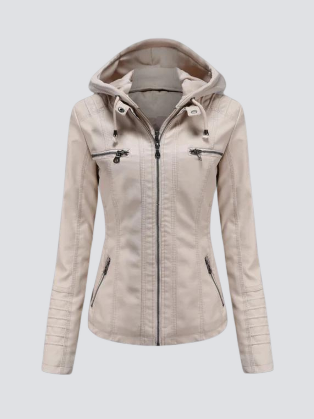 Coleen | Veganlederjacke mit Kapuze