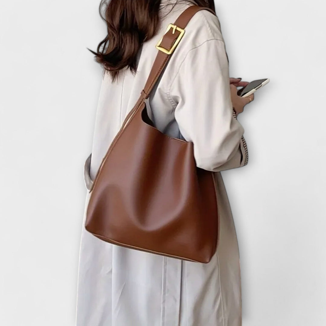Olivia - Elegante Veganleder-Schultertasche