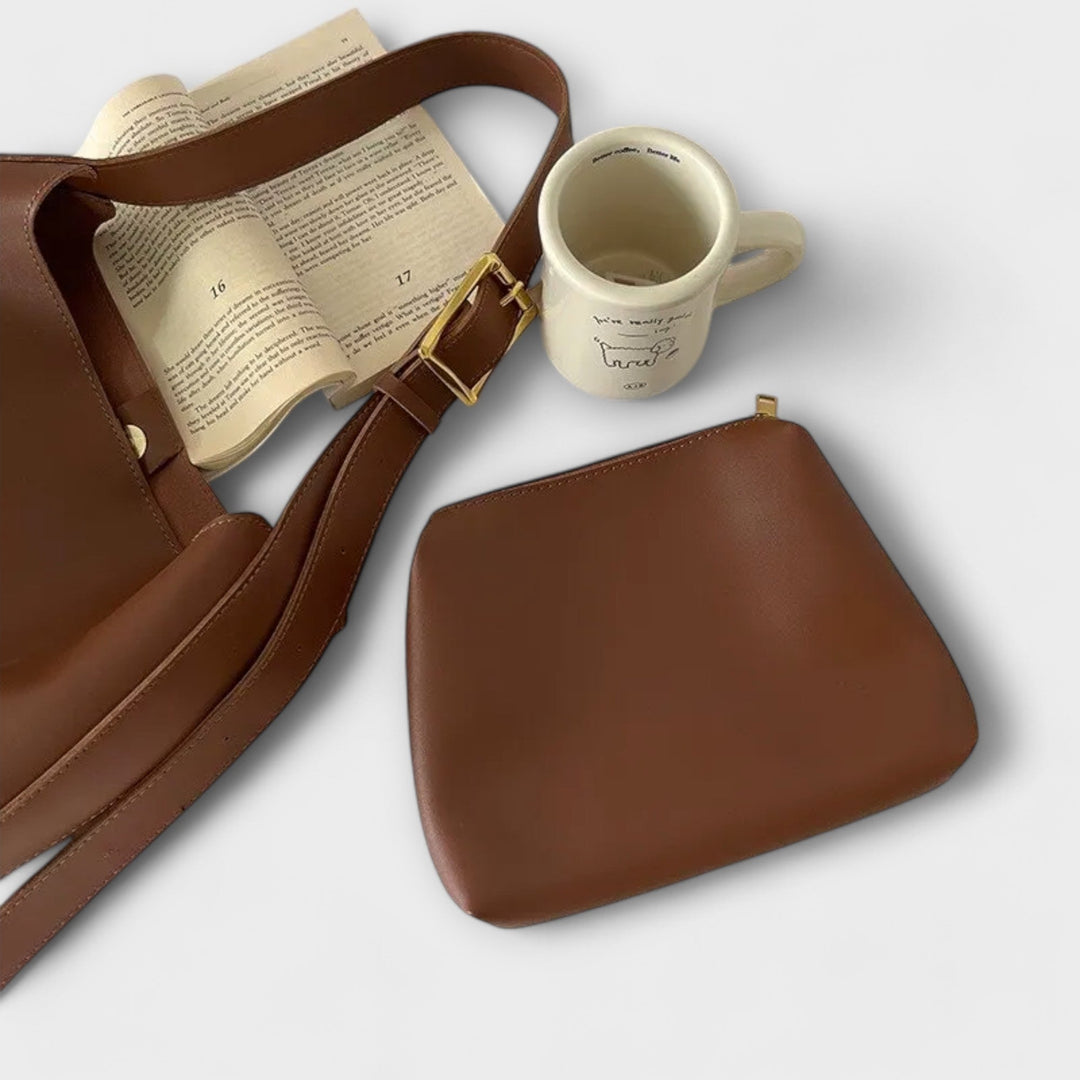 Olivia - Elegante Veganleder-Schultertasche
