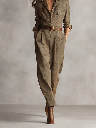 Lucinda - Eleganter Tweed-Overall