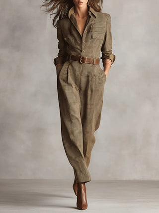 Lucinda - Eleganter Tweed-Overall