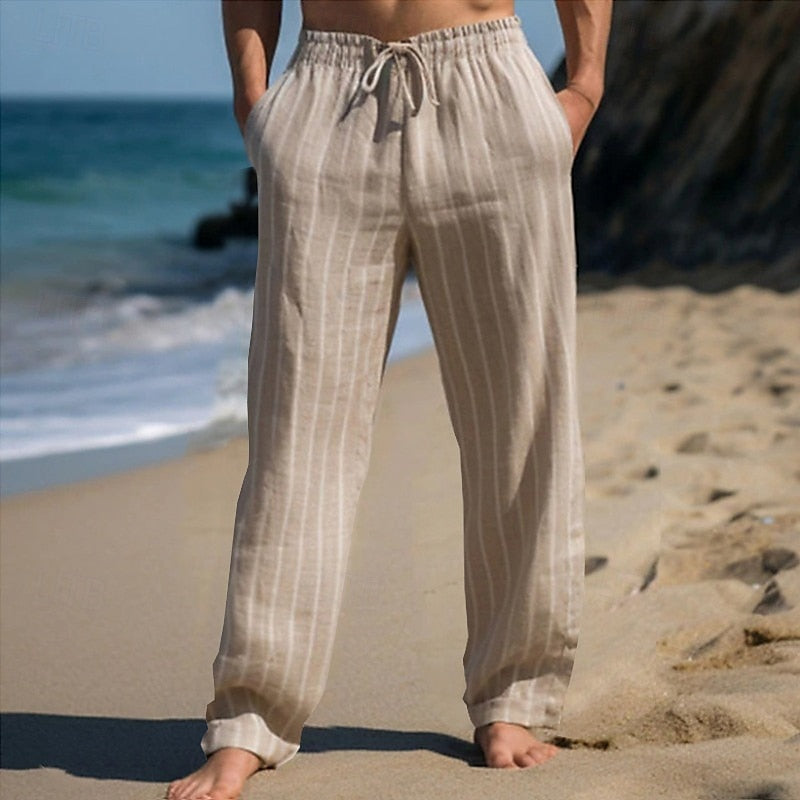 Mathias | Elegante Gestreifte Hose in Leichter Ausführung