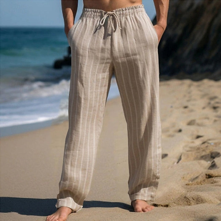 Mathias | Elegante Gestreifte Hose in Leichter Ausführung