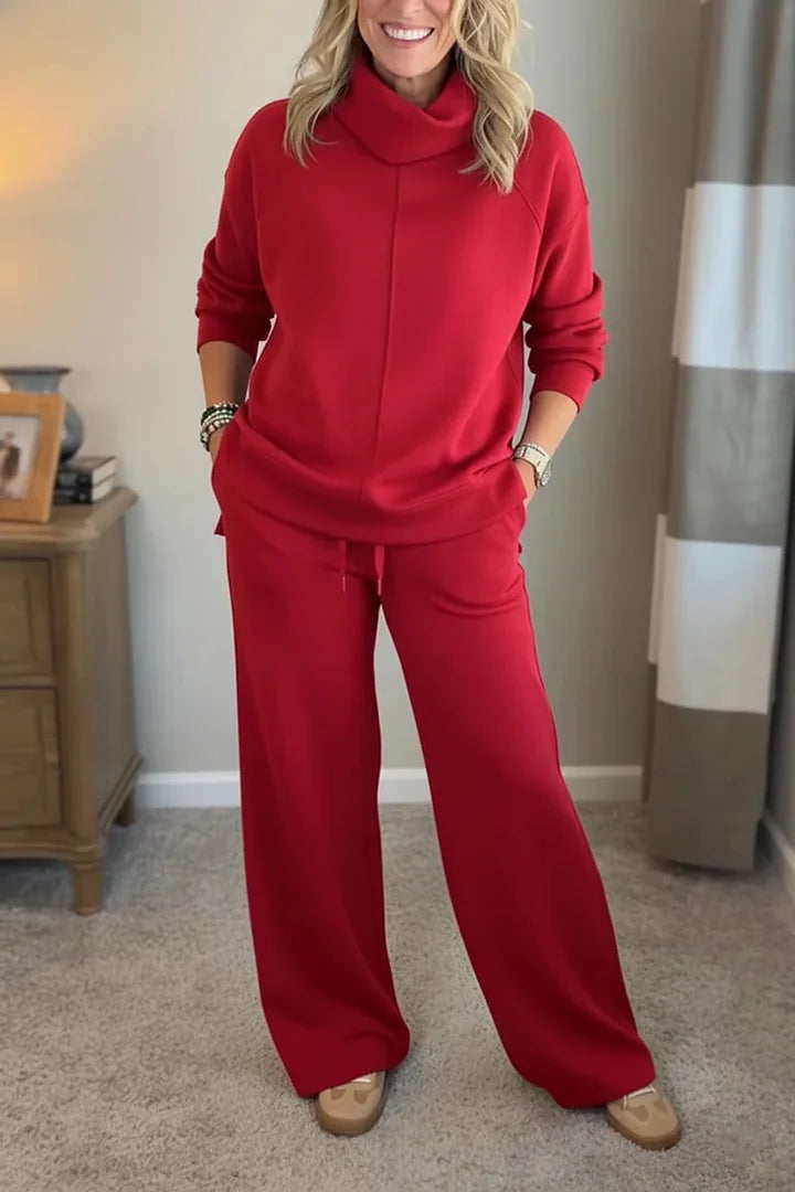 Quinn - Lässiges Turtleneck-Zweiteiler-Set