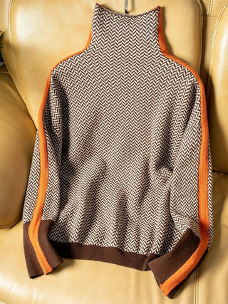Lindemann Atelier | Malou - Rollkragenpullover mit Kontraststreifen